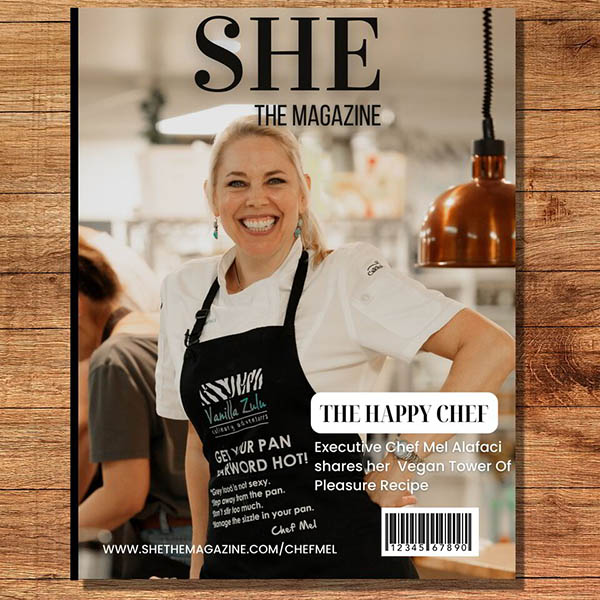 Chef Mel on the cover of She magazine